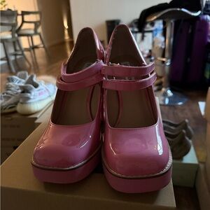 Steve Madden Pink Platform Mary Jane Shoes